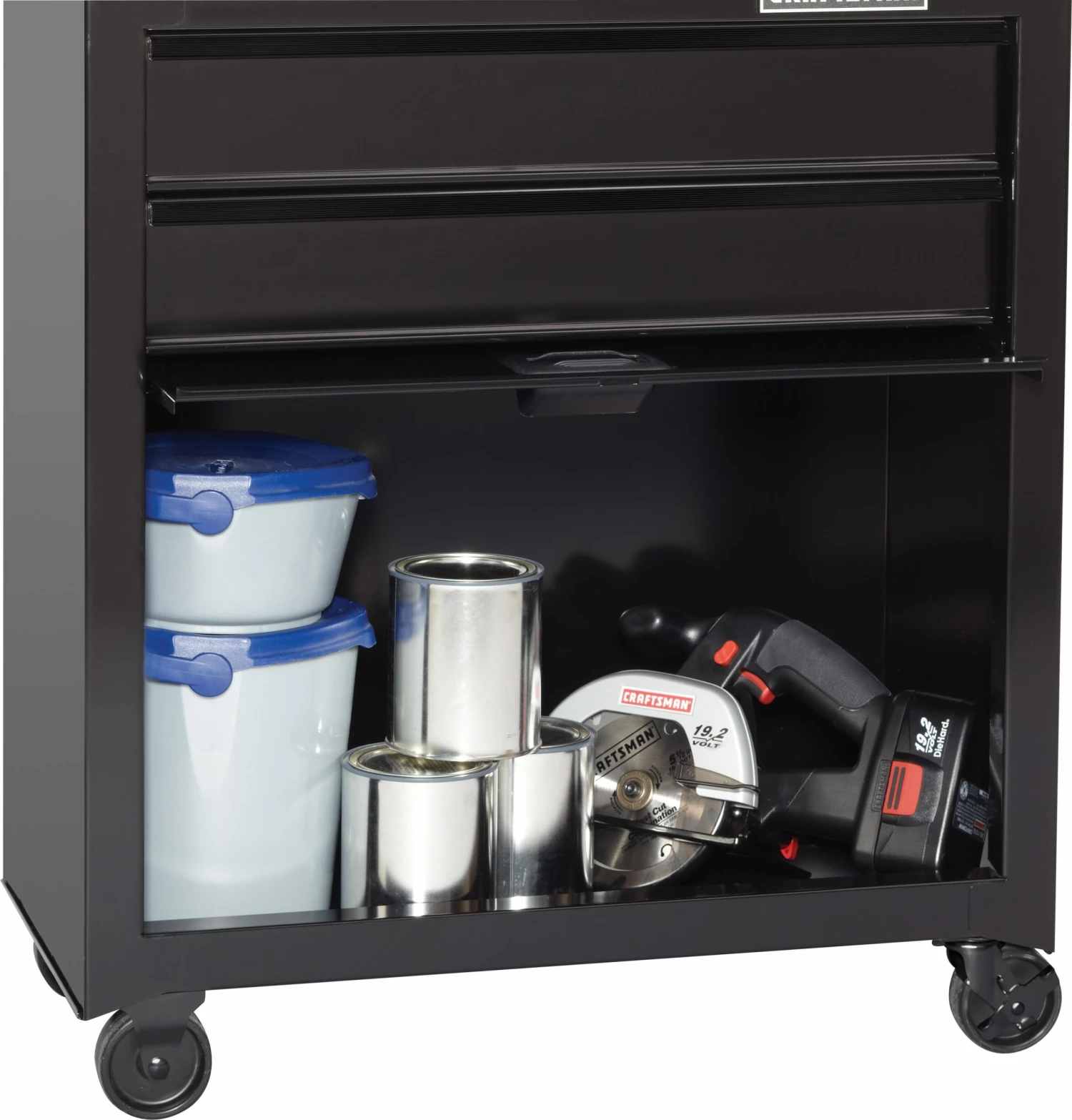 CRAFTSMAN Tool Chest Combos 1000 Series 26.5-in W x 44.25-in H 5 Ball-bearing Steel Tool Chest Combo (Black) 6 CRAFTSMAN Tool Chest Combos 1000 Series 26.5-in W x 44.25-in H 5 Ball-bearing Steel Tool Chest Combo (Black) - Image 6