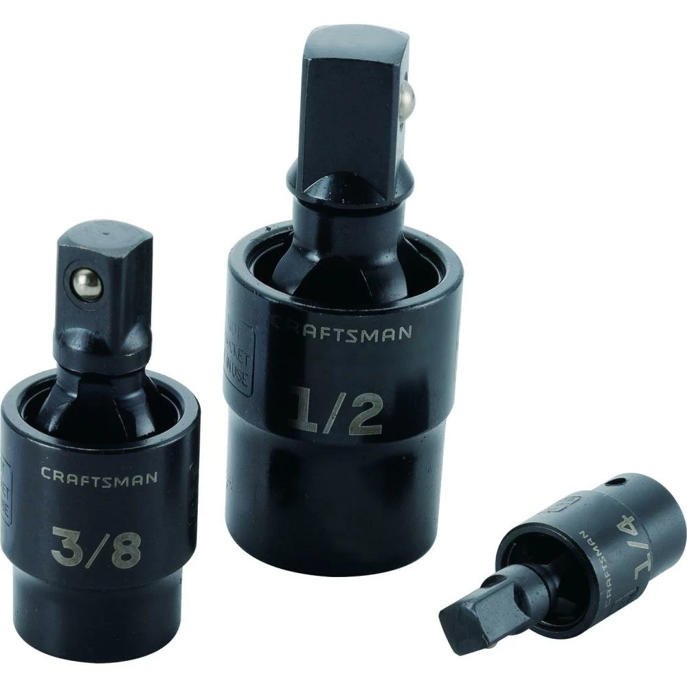 CRAFTSMAN Socket Adapters 3-Piece 1/4-in; 3/8-in; 1/2-in U-Joint Socket Adapter 1 CRAFTSMAN Socket Adapters 3-Piece 1/4-in; 3/8-in; 1/2-in U-Joint Socket Adapter