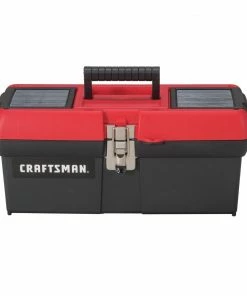 CRAFTSMAN Portable Tool Boxes Diy﻿ 16-in Red Plastic Lockable Tool Box