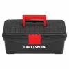 CRAFTSMAN Portable Tool Boxes 13-in (No Drawer Slides) Red Plastic Lockable Tool Box
