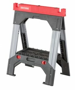 CRAFTSMAN Saw Horses 26.91-in W x 32.41-in H Adjustable Metal and Plastic Saw Horse (2500-lb Capacity)