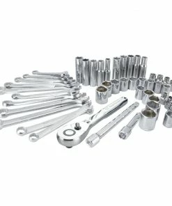 CRAFTSMAN Mechanics Tool Sets 47-Piece Standard (SAE) and Metric Combination Polished Chrome Mechanics Tool Set (3/8-in)