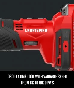 CRAFTSMAN Oscillating Tool Kits V20 12-Piece 20-volt Max Variable Speed Oscillating Multi-Tool Kit -Craftsman Store 09241750