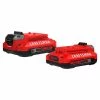 CRAFTSMAN Power Tool Batteries & Chargers V20 20-Volt Max 2-Pack 2 Amp-Hour Lithium Power Tool Battery