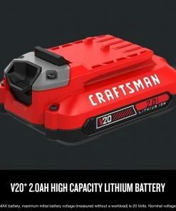 CRAFTSMAN Power Tool Batteries & Chargers V20 20-Volt Max 2 Amp-Hour Lithium Power Tool Battery -Craftsman Store 09241757