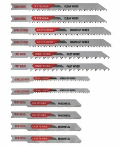 CRAFTSMAN Jigsaw Blades 12-Pack Set U-shank High-carbon Steel Jigsaw Blade Set