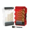 CRAFTSMAN Twist Drill Bits 21-Piece Assorted x Set Titanium Twist Drill Bit Set