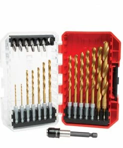 CRAFTSMAN Twist Drill Bits 21-Piece Assorted x Set Titanium Twist Drill Bit Set