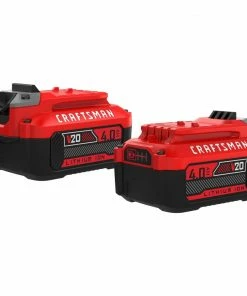 CRAFTSMAN Power Tool Batteries & Chargers V20 20-Volt Max 2-Pack 4 Amp-Hour; 4 Amp-Hour Lithium Power Tool Battery