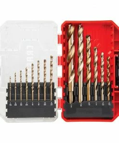 CRAFTSMAN Twist Drill Bits 14-Piece Assorted x Set Gold Ferrous Coated Hss Twist Drill Bit Set