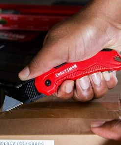 CRAFTSMAN Utility Knives 3/4-in 1-Blade Folding Utility Knife with On Tool Blade Storage -Craftsman Store 09551481 scaled