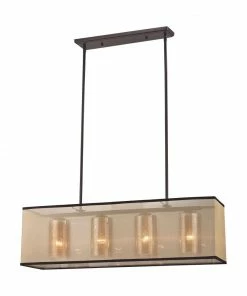 Westmore by ELK Lighting Chandeliers Sandbar 4-Light Oil Rubbed Bronze Craftsman Chandelier