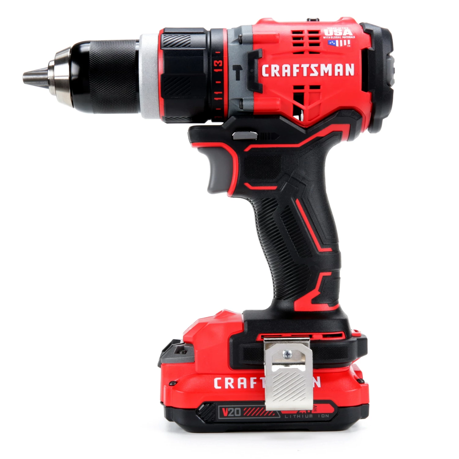 CRAFTSMAN Hammer Drills V20 1/2-in 20-volt Max Variable Speed Brushless Cordless Hammer Drill (2-Batteries Included) 4 CRAFTSMAN Hammer Drills V20 1/2-in 20-volt Max Variable Speed Brushless Cordless Hammer Drill (2-Batteries Included) - Image 4