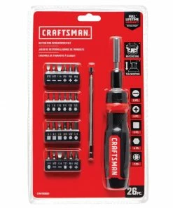 CRAFTSMAN Screwdrivers 26-Piece Bi-material Handle Ratcheting Set Multi-bit Screwdriver Set -Craftsman Store 09638148