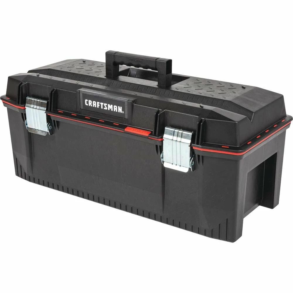 CRAFTSMAN Portable Tool Boxes PRO 28-in Red Plastic Lockable Tool Box 5 CRAFTSMAN Portable Tool Boxes PRO 28-in Red Plastic Lockable Tool Box - Image 5