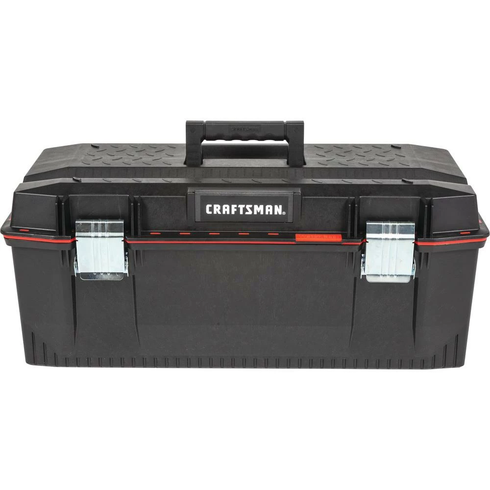 CRAFTSMAN Portable Tool Boxes PRO 28-in Red Plastic Lockable Tool Box 4 CRAFTSMAN Portable Tool Boxes PRO 28-in Red Plastic Lockable Tool Box - Image 4