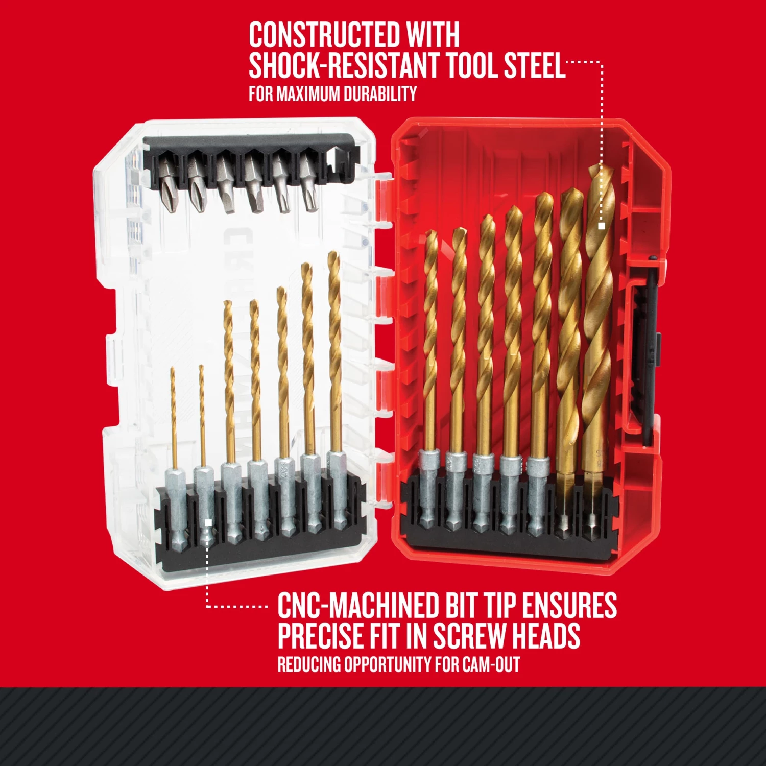 CRAFTSMAN Twist Drill Bits 21-Piece Assorted x Set Titanium Twist Drill Bit Set 3 CRAFTSMAN Twist Drill Bits 21-Piece Assorted x Set Titanium Twist Drill Bit Set - Image 3