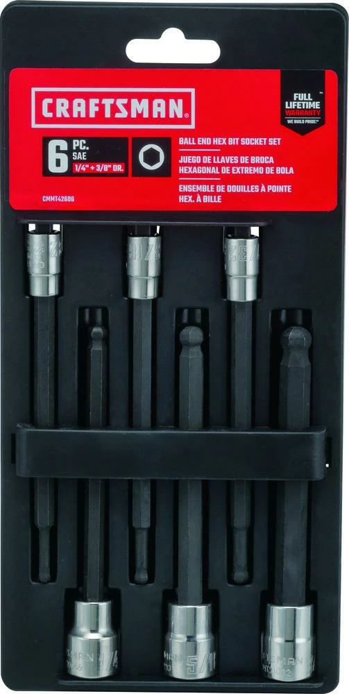 CRAFTSMAN Driver Sockets & Sets 6-Piece Set Drive Set Hex Bit Standard (SAE) Driver Socket Set 2 CRAFTSMAN Driver Sockets & Sets 6-Piece Set Drive Set Hex Bit Standard (SAE) Driver Socket Set - Image 2