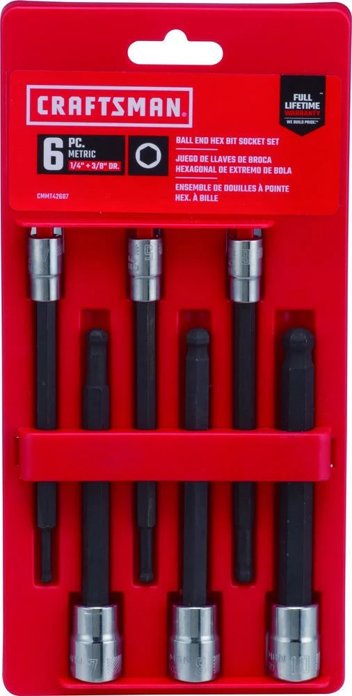 CRAFTSMAN Driver Sockets & Sets 6-Piece 1/4-in; 3/8-in Drive Set Hex Bit Metric Driver Socket Set 2 CRAFTSMAN Driver Sockets & Sets 6-Piece 1/4-in; 3/8-in Drive Set Hex Bit Metric Driver Socket Set - Image 2