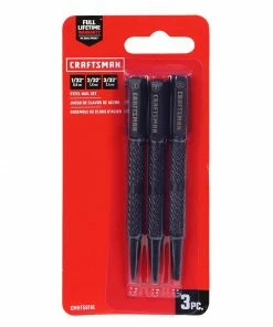 CRAFTSMAN Punches Tip Sizes Include 1/32-in, 2/32-in, 3/32-in Nail Set Punch 5 CRAFTSMAN Punches Tip Sizes Include 1/32-in, 2/32-in, 3/32-in Nail Set Punch -Craftsman Store 09727448