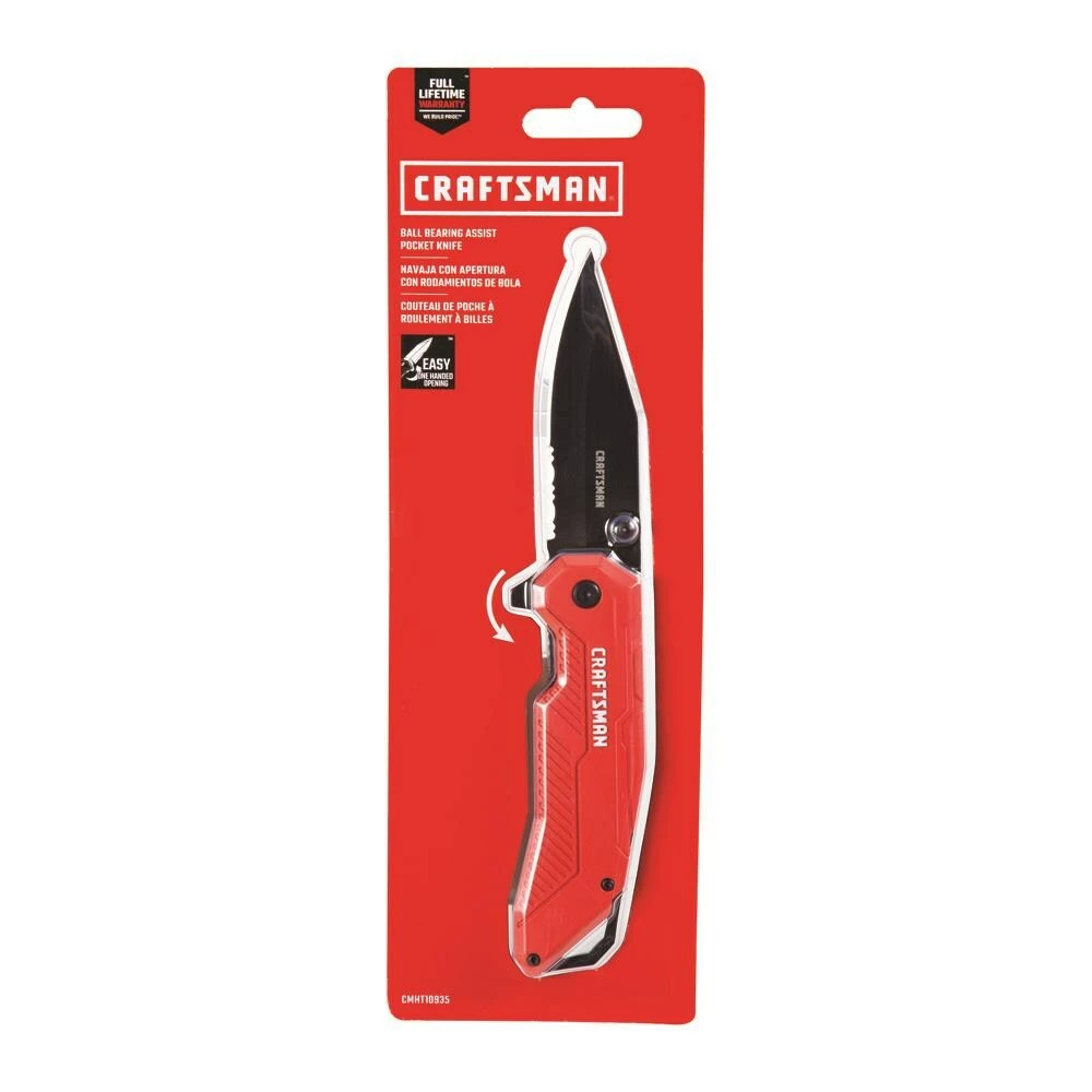 CRAFTSMAN Pocket Knives 4.11-in High Carbon Stainless Steel Black Oxide Pocket Knife 6 CRAFTSMAN Pocket Knives 4.11-in High Carbon Stainless Steel Black Oxide Pocket Knife - Image 6