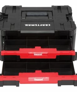 CRAFTSMAN Portable Tool Boxes VERSASTACK System 17-in 2-Drawer Black Plastic Tool Box -Craftsman Store 09729812