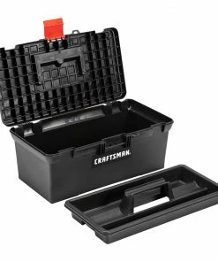 CRAFTSMAN Portable Tool Boxes 16-in Black Plastic Lockable Tool Box 10 CRAFTSMAN Portable Tool Boxes 16-in Black Plastic Lockable Tool Box -Craftsman Store 09729824