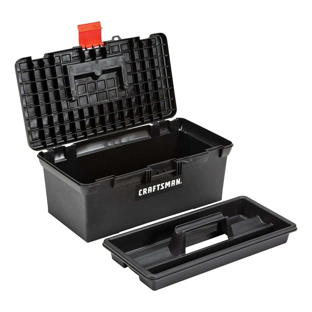 CRAFTSMAN Portable Tool Boxes 16-in Black Plastic Lockable Tool Box 4 CRAFTSMAN Portable Tool Boxes 16-in Black Plastic Lockable Tool Box - Image 4