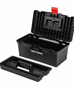 CRAFTSMAN Portable Tool Boxes 16-in Black Plastic Lockable Tool Box 12 CRAFTSMAN Portable Tool Boxes 16-in Black Plastic Lockable Tool Box -Craftsman Store 09729826