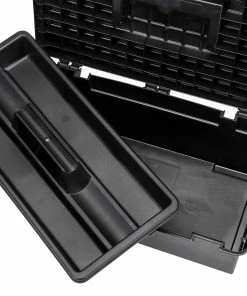 CRAFTSMAN Portable Tool Boxes 16-in Black Plastic Lockable Tool Box 13 CRAFTSMAN Portable Tool Boxes 16-in Black Plastic Lockable Tool Box -Craftsman Store 09729827