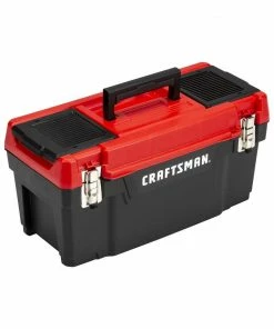 CRAFTSMAN Portable Tool Boxes DIY 20-in Red Plastic Lockable Tool Box -Craftsman Store 09729828