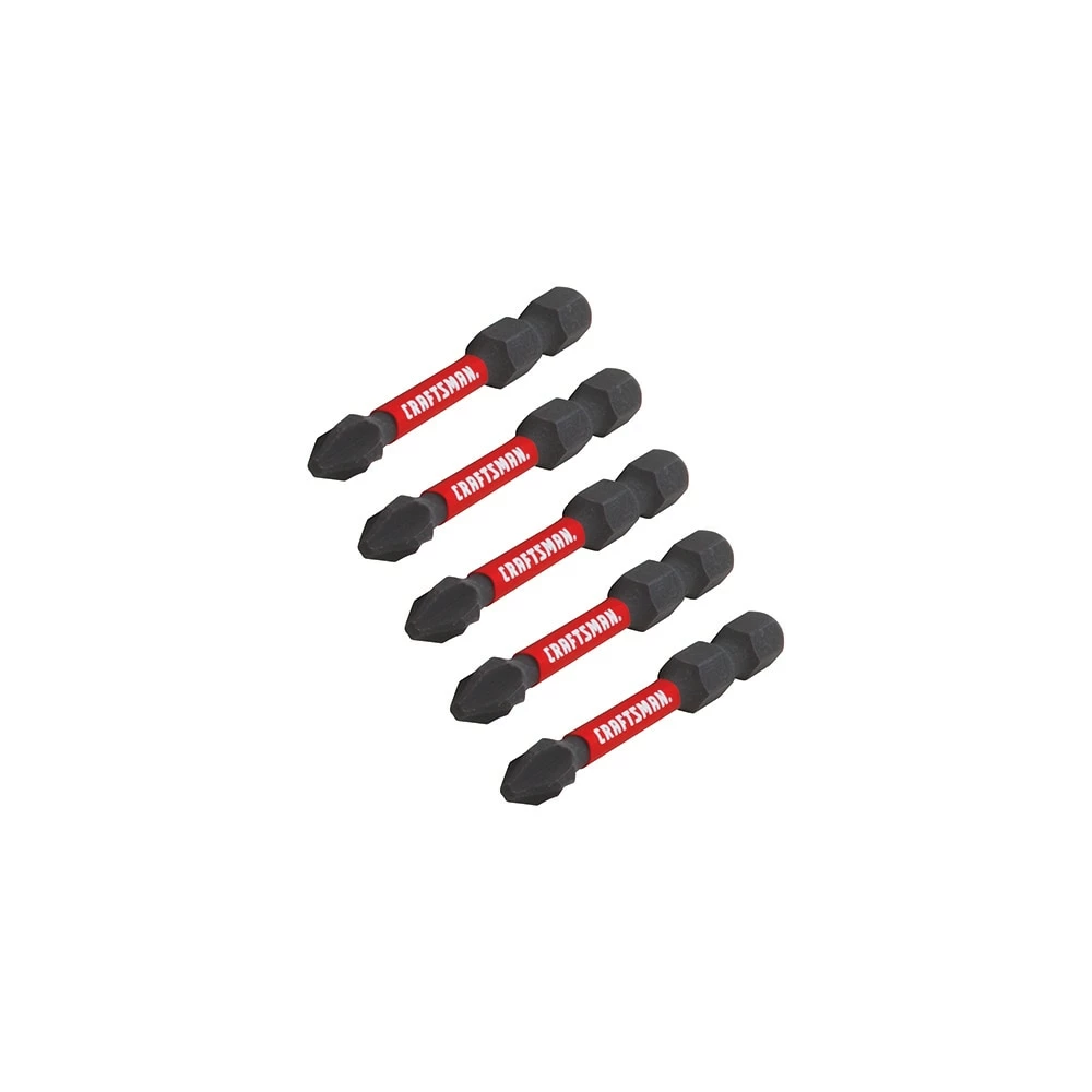 CRAFTSMAN Impact Driver Bits Impact-Rated 5-Piece 1/4-in x 2-in Phillips Impact Driver Bit 2 CRAFTSMAN Impact Driver Bits Impact-Rated 5-Piece 1/4-in x 2-in Phillips Impact Driver Bit - Image 2