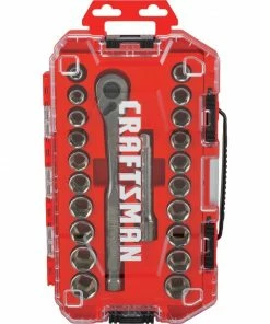 CRAFTSMAN Mechanics Tool Sets 22-Piece Standard (SAE) and Metric Combination Gunmetal Chrome Mechanics Tool Set 15 CRAFTSMAN Mechanics Tool Sets 22-Piece Standard (SAE) and Metric Combination Gunmetal Chrome Mechanics Tool Set -Craftsman Store 09736802