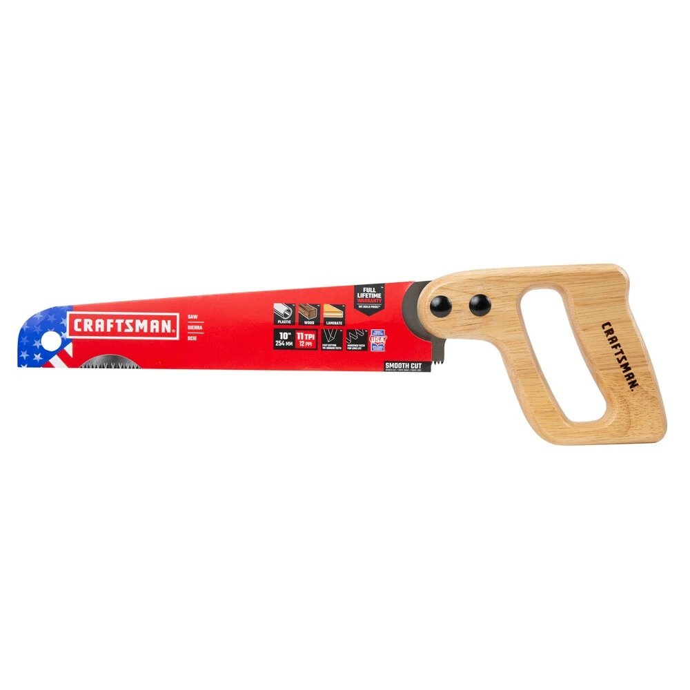 CRAFTSMAN Hand Saws 10-in Fine Finish Cut Tooth Saw 4 CRAFTSMAN Hand Saws 10-in Fine Finish Cut Tooth Saw - Image 4