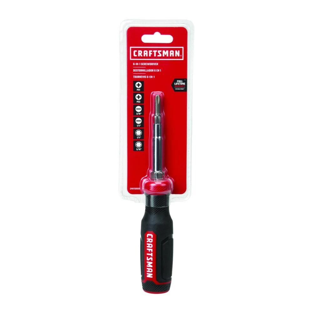 CRAFTSMAN Screwdrivers 6-Piece Bi-material Handle Set Multi-bit Screwdriver Set 3 CRAFTSMAN Screwdrivers 6-Piece Bi-material Handle Set Multi-bit Screwdriver Set - Image 3