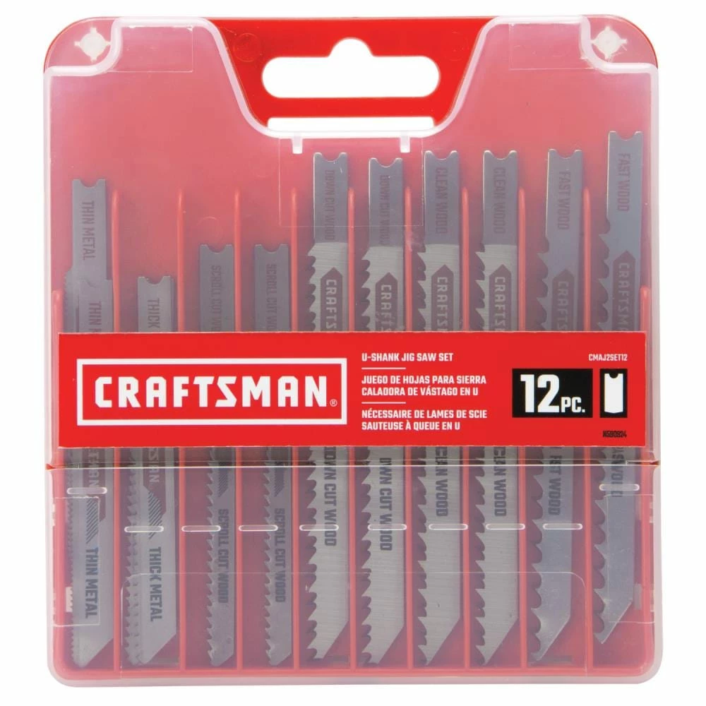 CRAFTSMAN Jigsaw Blades 12-Pack Set U-shank High-carbon Steel Jigsaw Blade Set 3 CRAFTSMAN Jigsaw Blades 12-Pack Set U-shank High-carbon Steel Jigsaw Blade Set - Image 3