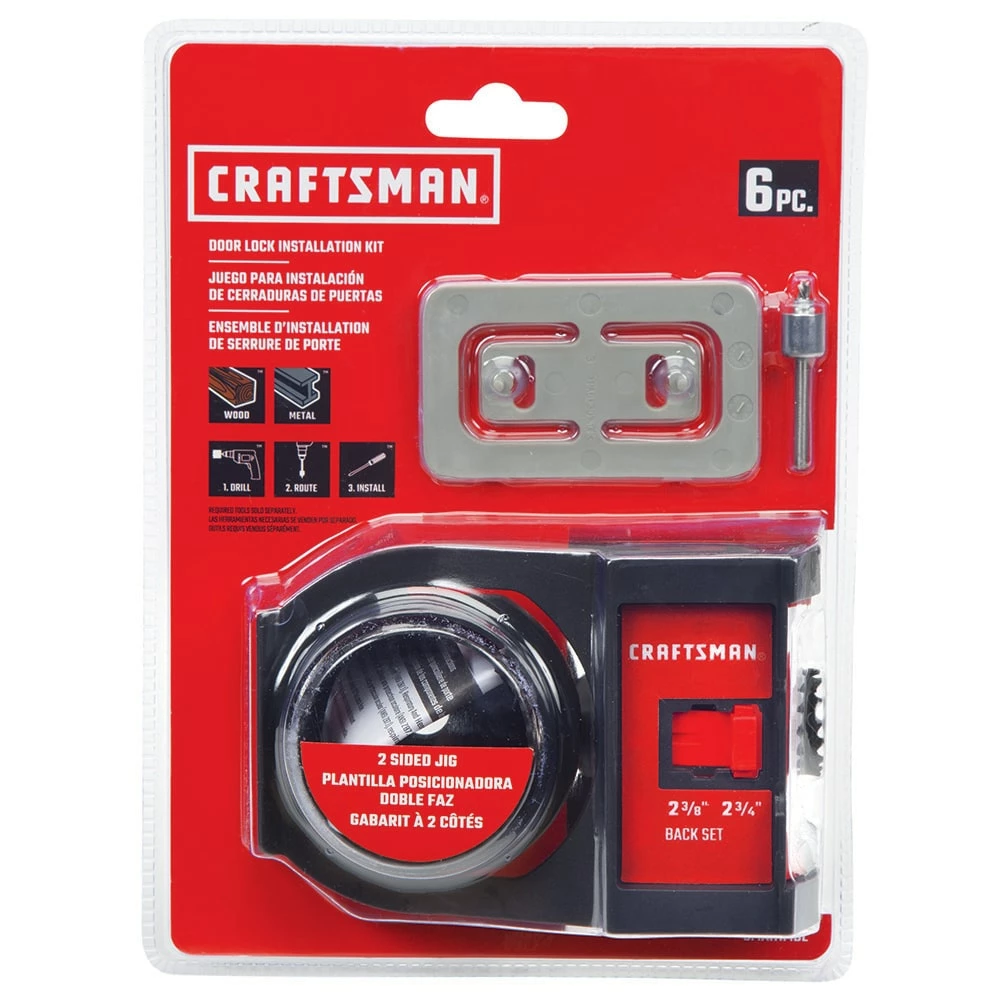 CRAFTSMAN Hole Saws & Kits 6-Piece Set Bi-metal Arbored Adjustable Door Lock Kit Set 2 CRAFTSMAN Hole Saws & Kits 6-Piece Set Bi-metal Arbored Adjustable Door Lock Kit Set - Image 2
