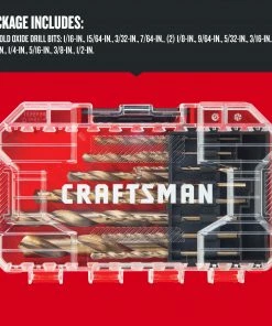 CRAFTSMAN Twist Drill Bits 14-Piece Assorted x Set Gold Ferrous Coated Hss Twist Drill Bit Set -Craftsman Store 09743847