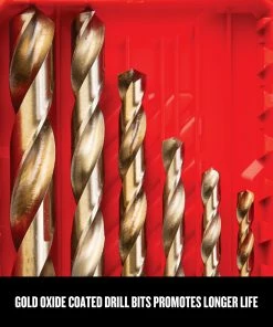 CRAFTSMAN Twist Drill Bits 14-Piece Assorted x Set Gold Ferrous Coated Hss Twist Drill Bit Set -Craftsman Store 09743848