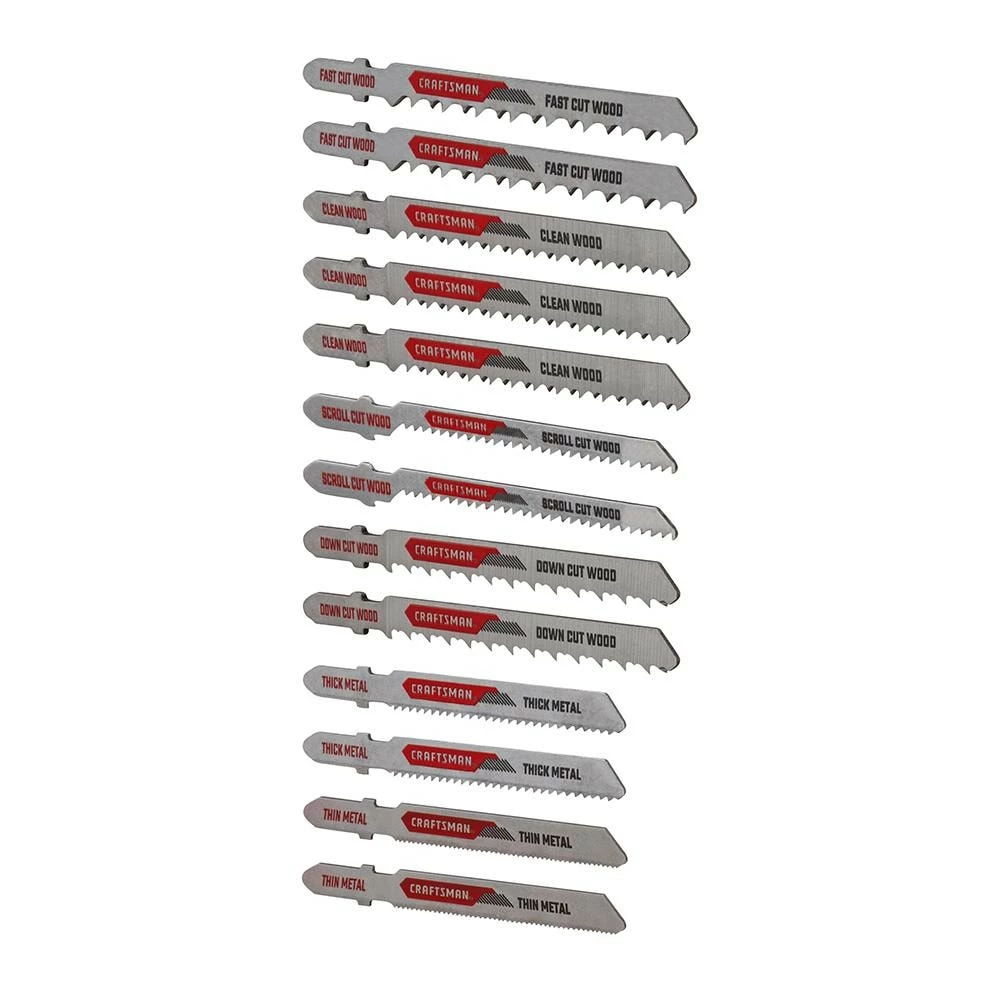 CRAFTSMAN Jigsaw Blades 13-Pack Set T-shank High-carbon Steel Jigsaw Blade Set 2 CRAFTSMAN Jigsaw Blades 13-Pack Set T-shank High-carbon Steel Jigsaw Blade Set - Image 2