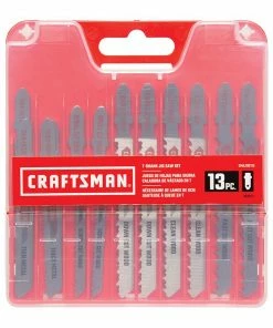 CRAFTSMAN Jigsaw Blades 13-Pack Set T-shank High-carbon Steel Jigsaw Blade Set 8 CRAFTSMAN Jigsaw Blades 13-Pack Set T-shank High-carbon Steel Jigsaw Blade Set -Craftsman Store 09744407