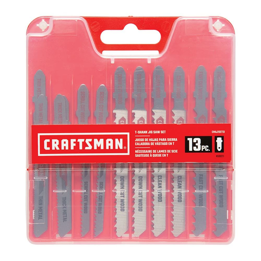 CRAFTSMAN Jigsaw Blades 13-Pack Set T-shank High-carbon Steel Jigsaw Blade Set 4 CRAFTSMAN Jigsaw Blades 13-Pack Set T-shank High-carbon Steel Jigsaw Blade Set - Image 4
