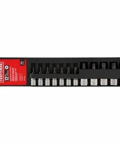CRAFTSMAN Driver Sockets & Sets 12-Piece 1/4-in; 3/8-in Drive Set Tamper-Proof Torx Bit Torx Driver Socket Set 5 CRAFTSMAN Driver Sockets & Sets 12-Piece 1/4-in; 3/8-in Drive Set Tamper-Proof Torx Bit Torx Driver Socket Set -Craftsman Store 09836481