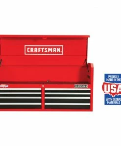 CRAFTSMAN Top Tool Chests 2000 Series 51.5-in W x 24.5-in H 8-Drawer Steel Tool Chest (Red) -Craftsman Store 09861054