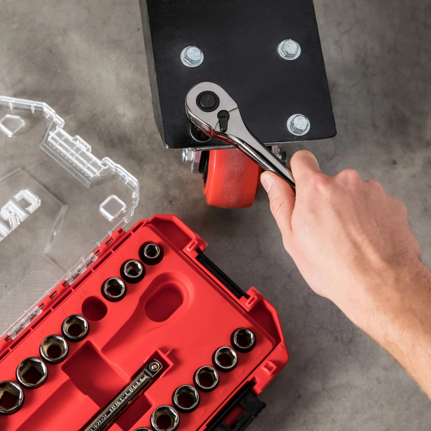 CRAFTSMAN Mechanics Tool Sets 22-Piece Standard (SAE) and Metric Combination Gunmetal Chrome Mechanics Tool Set 6 CRAFTSMAN Mechanics Tool Sets 22-Piece Standard (SAE) and Metric Combination Gunmetal Chrome Mechanics Tool Set - Image 6