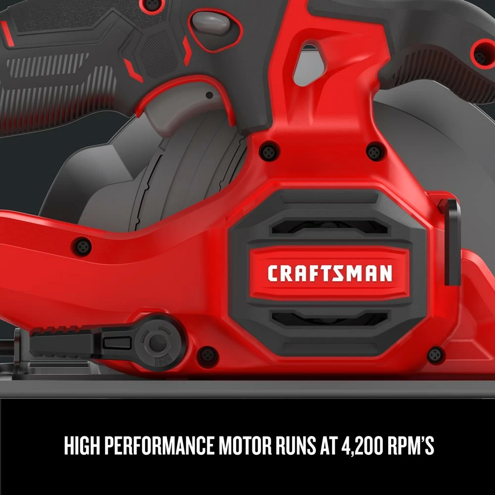 CRAFTSMAN Circular Saws V20 20-Volt Max 6-1/2-in Cordless Circular Saw Kit Circular Saw (1-Battery and Charger Included) 7 CRAFTSMAN Circular Saws V20 20-Volt Max 6-1/2-in Cordless Circular Saw Kit Circular Saw (1-Battery and Charger Included) - Image 7