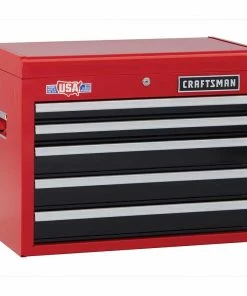 CRAFTSMAN Top Tool Chests 2000 Series 26-in W x 19.75-in H 5-Drawer Steel Tool Chest (Red) -Craftsman Store 09985698