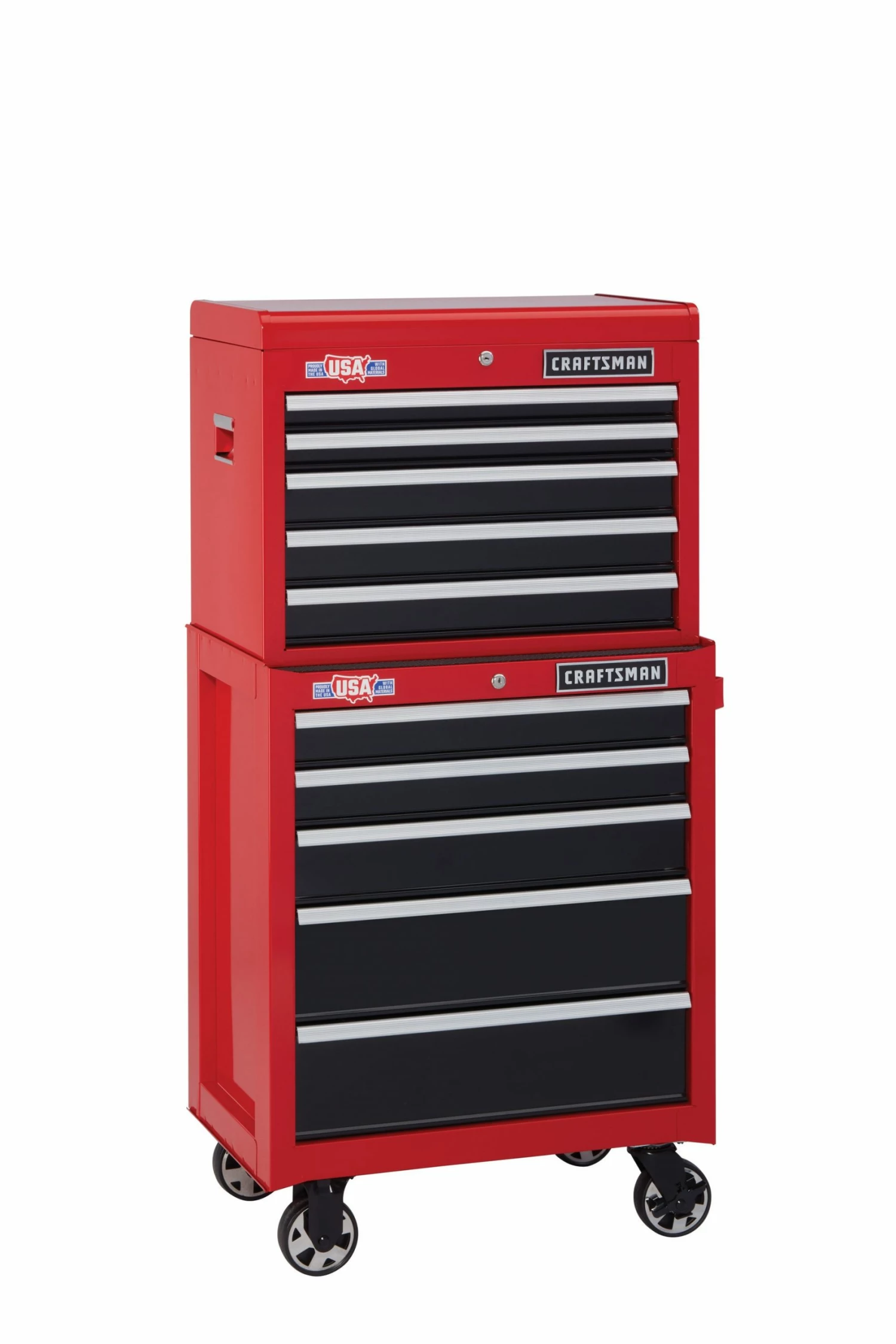 CRAFTSMAN Bottom Tool Cabinets 2000 Series 26.5-in W x 34-in H 5-Drawer Steel Rolling Tool Cabinet (Red) 6 CRAFTSMAN Bottom Tool Cabinets 2000 Series 26.5-in W x 34-in H 5-Drawer Steel Rolling Tool Cabinet (Red) - Image 6