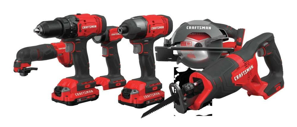 CRAFTSMAN Power Tool Combo Kits V20 6-Tool 20-Volt Max Power Tool Combo Kit with Soft Case (2-Batteries Included and Charger Included) 20 CRAFTSMAN Power Tool Combo Kits V20 6-Tool 20-Volt Max Power Tool Combo Kit with Soft Case (2-Batteries Included and Charger Included) - Image 20