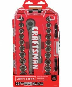 CRAFTSMAN Mechanics Tool Sets 22-Piece Standard (SAE) and Metric Combination Gunmetal Chrome Mechanics Tool Set 16 CRAFTSMAN Mechanics Tool Sets 22-Piece Standard (SAE) and Metric Combination Gunmetal Chrome Mechanics Tool Set -Craftsman Store 10031534